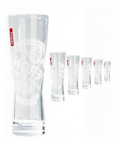 PERONI Nastro Azzurro Signature Etched Beer Glass .3 L